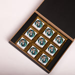 Luxurious Anniversary Chocolate Box with Name and Photo Printed on Chocolates Wrappers