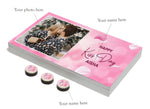 Romantic Kiss Day Chocolate Gift Box, With Name and photo
