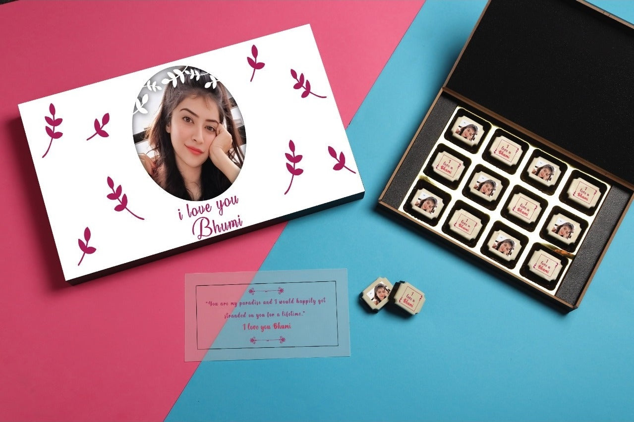 I Love You Chocolate Gift Box Personalized with Photos and text – Chocorish