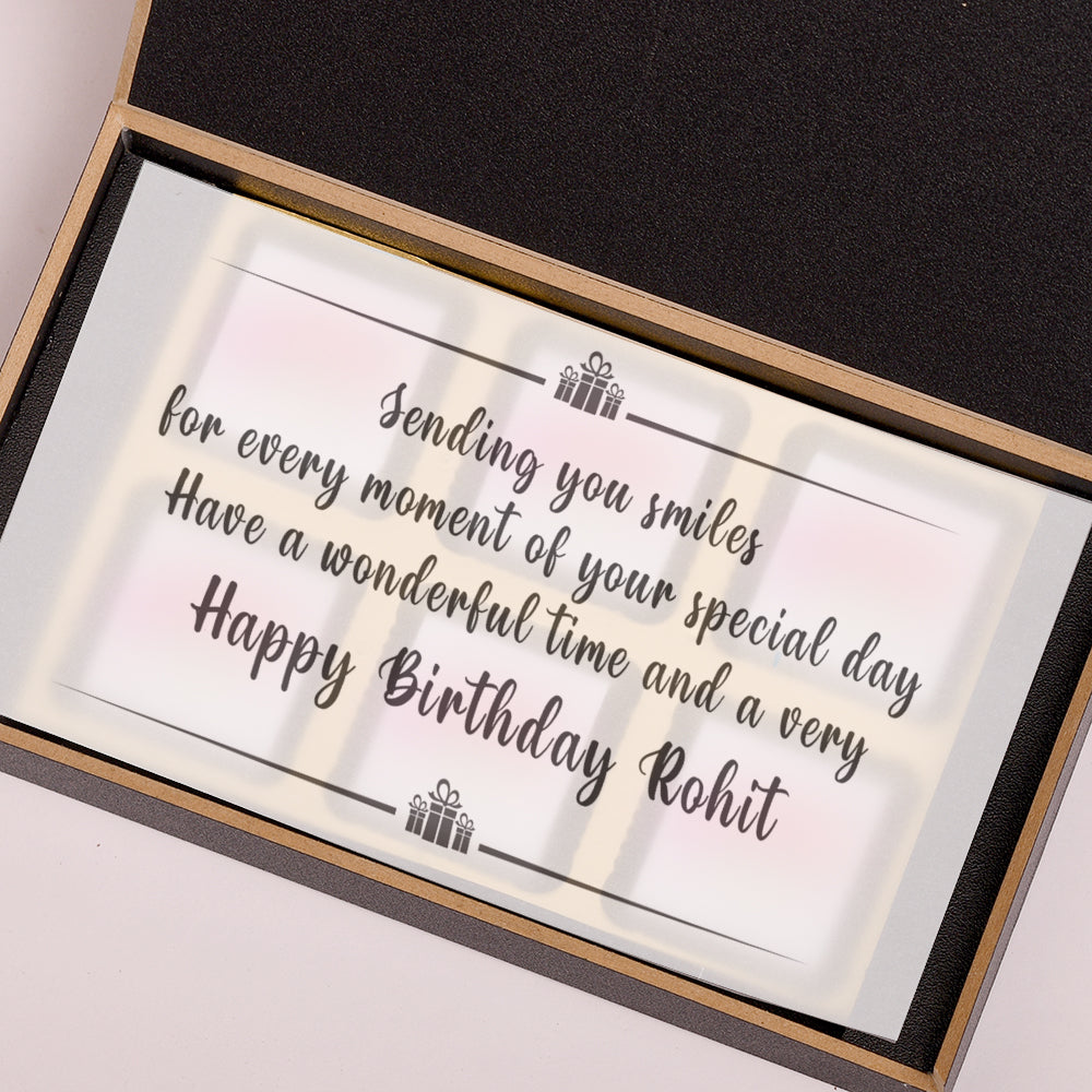 4 Piece Happy Birthday Assorted Chocolate Truffle Message Gift Box –  Chocolate Wise