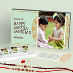 SIBLING LOVE - PERSONALIZED WRAPPED RAKHI CHOCOLATE GIFT BOX